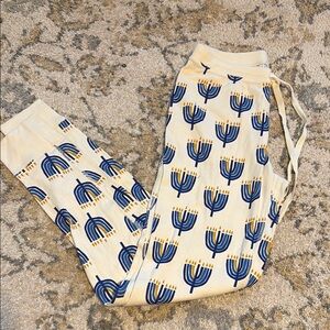 *Hanna Andersson* Cream and Blue Hanukkah Print Pants* NWOT